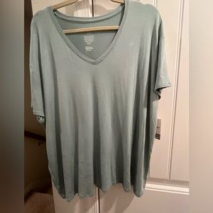 NWT Nine West Super Soft Spun V Neck Shirt Size XXL